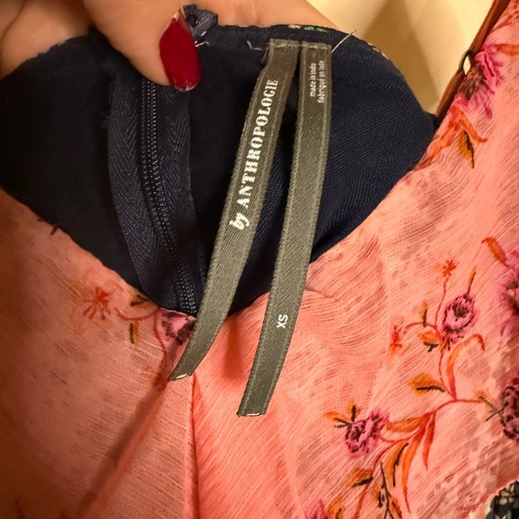 Anthropologie Sleeveless V-Neck Ruffle Midi Maxi Dress Floral - Picture 10 of 12